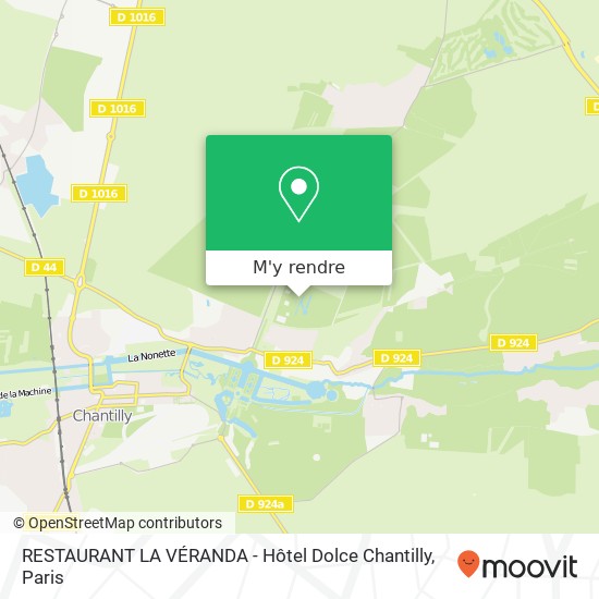 RESTAURANT LA VÉRANDA - Hôtel Dolce Chantilly plan