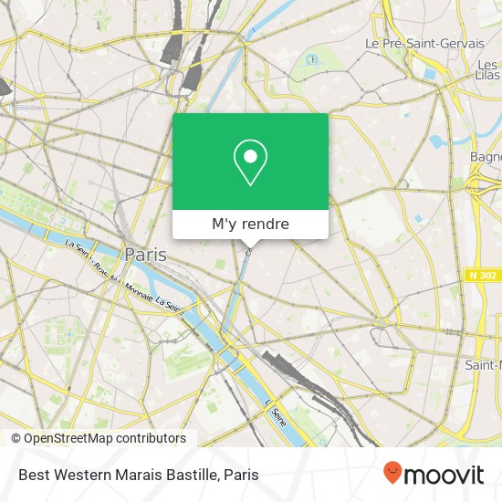 Best Western Marais Bastille plan