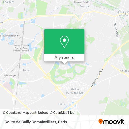 Route de Bailly Romainvilliers plan