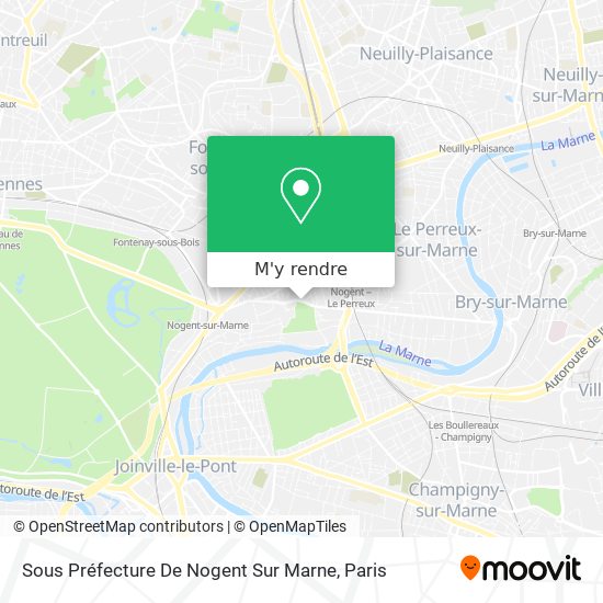 Sous Préfecture De Nogent Sur Marne plan