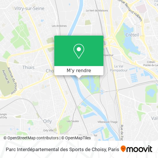 Parc Interdépartemental des Sports de Choisy plan
