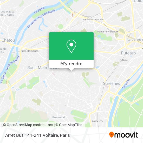 Arrêt Bus 141-241  Voltaire plan