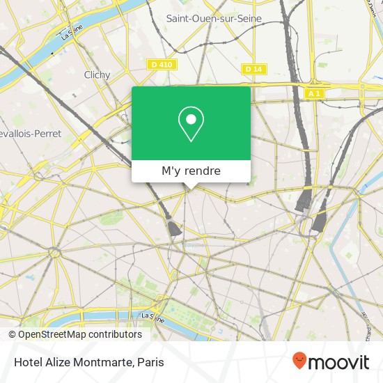Hotel Alize Montmarte plan