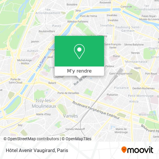Hôtel Avenir Vaugirard plan
