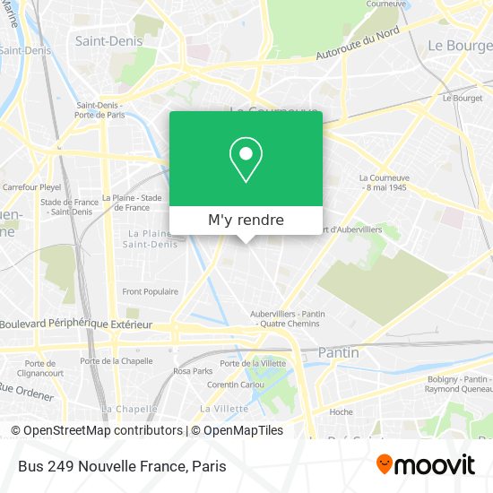 Bus 249 Nouvelle France plan