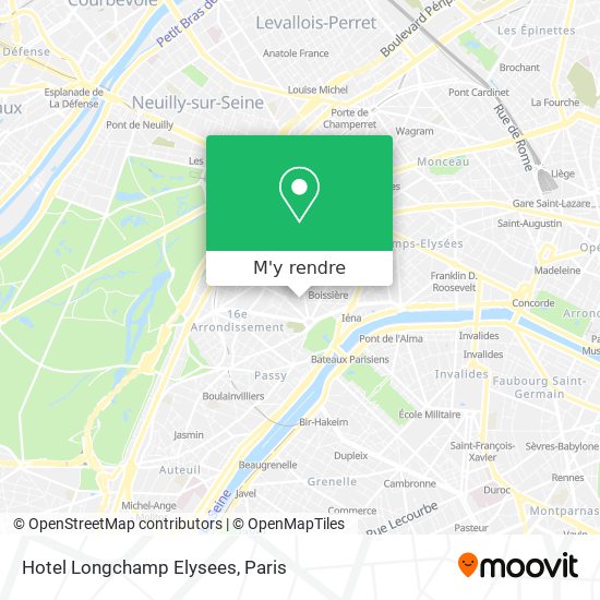 Hotel Longchamp Elysees plan