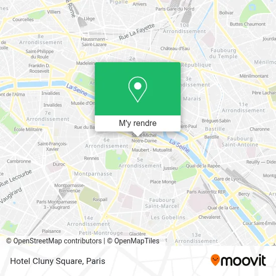 Hotel Cluny Square plan