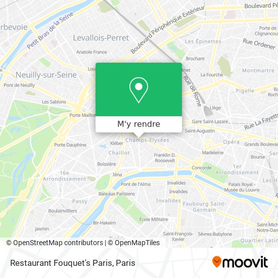 Restaurant Fouquet's Paris plan