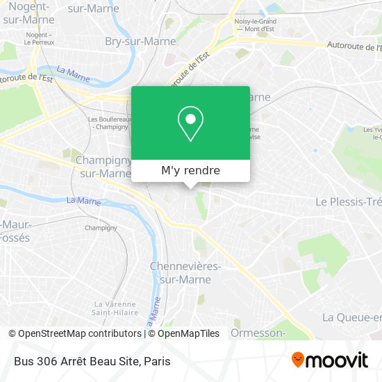 Bus 306 Arrêt Beau Site plan