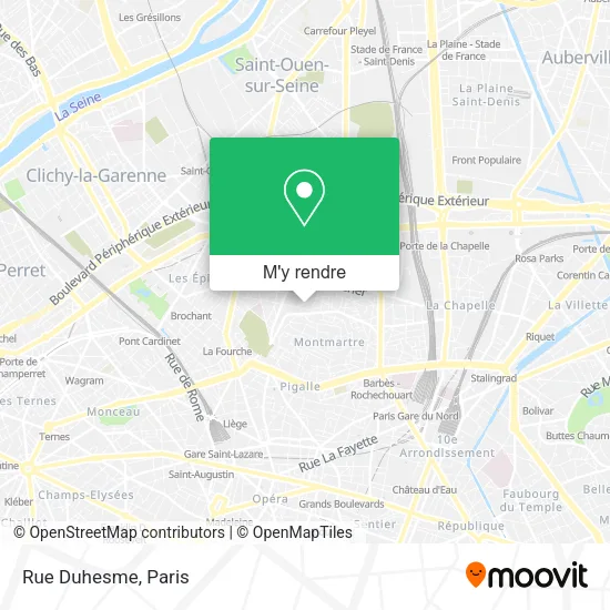 Rue Duhesme plan