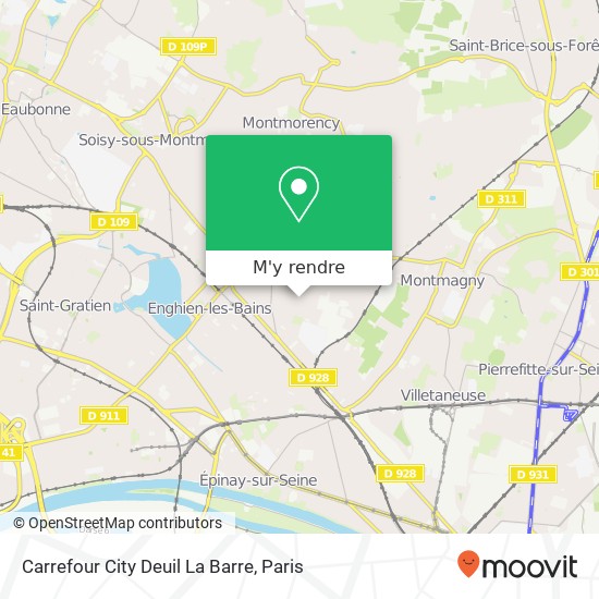 Carrefour City Deuil La Barre plan