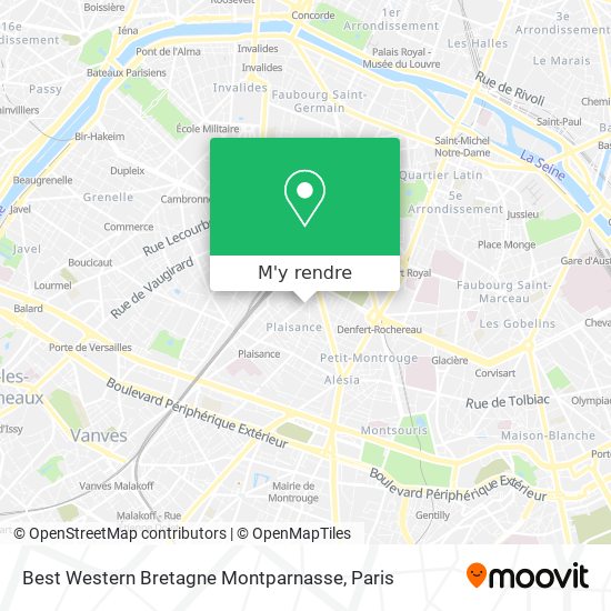 Best Western Bretagne Montparnasse plan