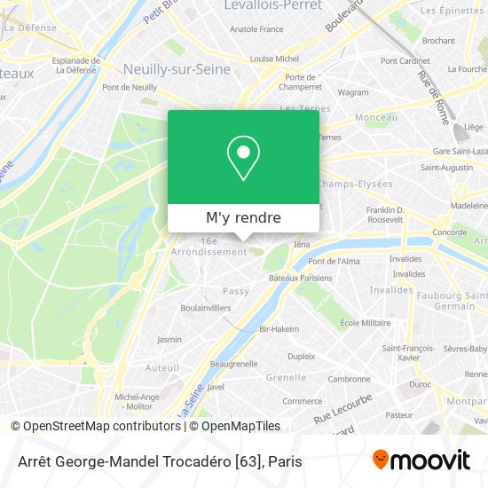 Arrêt George-Mandel Trocadéro [63] plan