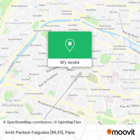 Arrêt Pasteur-Falguière [88,95] plan