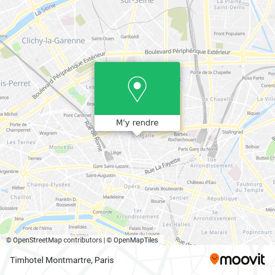 Timhotel Montmartre plan