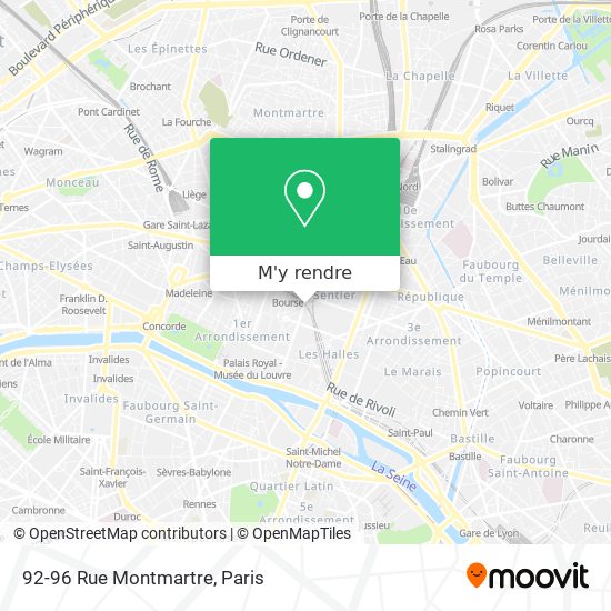 92-96 Rue Montmartre plan