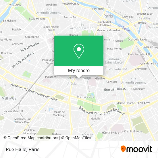 Rue Hallé plan