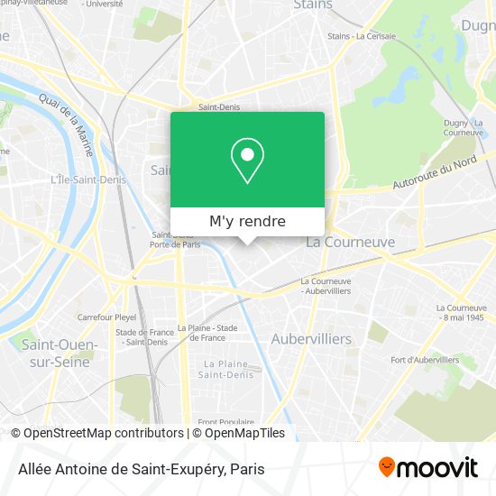 Allée Antoine de Saint-Exupéry plan
