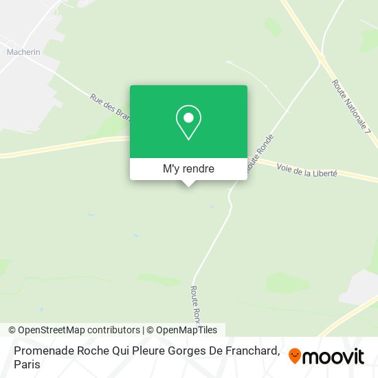 Promenade Roche Qui Pleure Gorges De Franchard plan