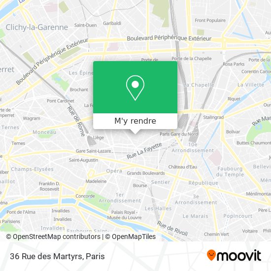 36 Rue des Martyrs plan