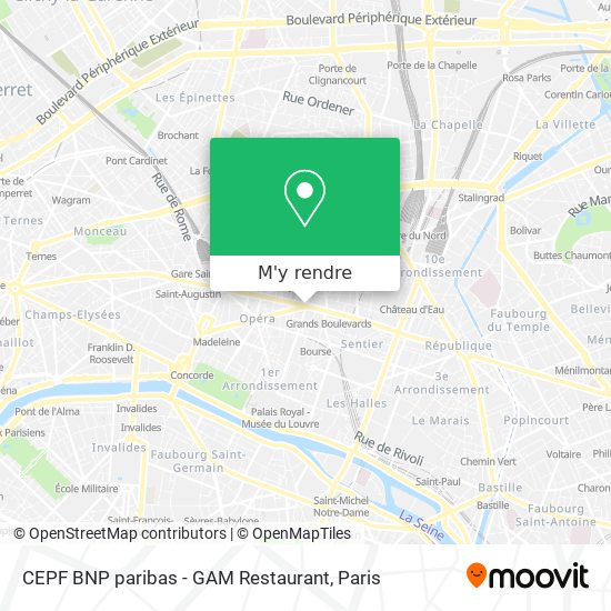 CEPF BNP paribas - GAM Restaurant plan