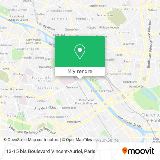 13-15 bis Boulevard Vincent-Auriol plan