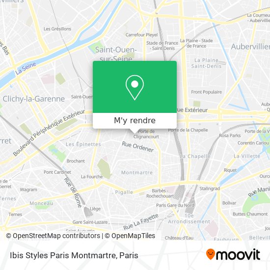 Ibis Styles Paris Montmartre plan
