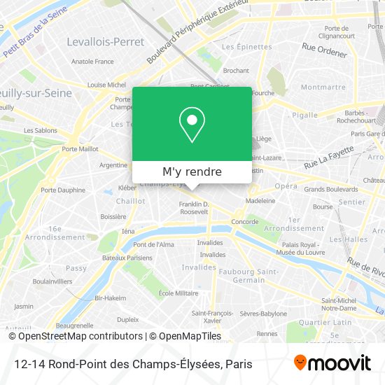 12-14 Rond-Point des Champs-Élysées plan