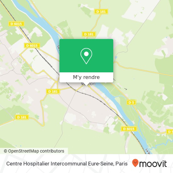 Centre Hospitalier Intercommunal Eure-Seine plan