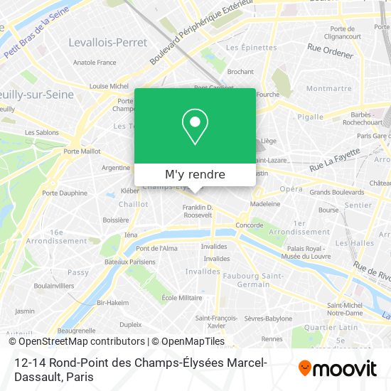 12-14 Rond-Point des Champs-Élysées Marcel-Dassault plan