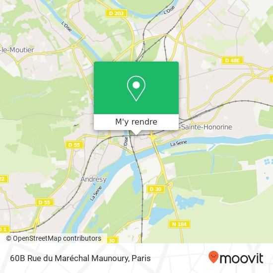 60B Rue du Maréchal Maunoury plan