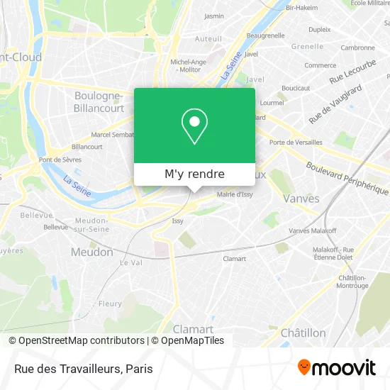 Rue des Travailleurs plan