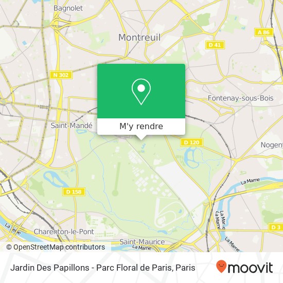 Jardin Des Papillons - Parc Floral de Paris plan