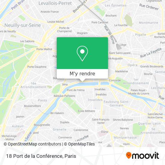 Comment aller à 18 Port de la Conférence à Paris en Métro, Bus, RER ou ...