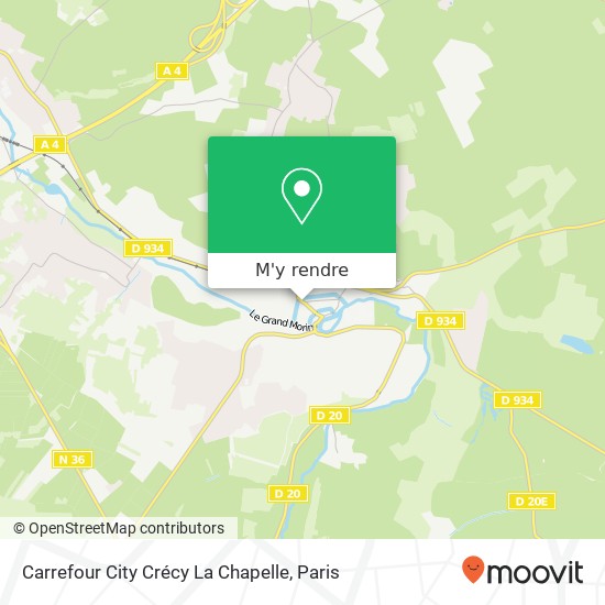 Carrefour City Crécy La Chapelle plan