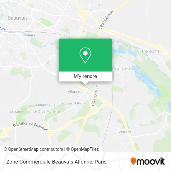 Zone Commerciale Beauvais Allonne plan