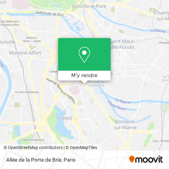 Allée de la Porte de Brie plan