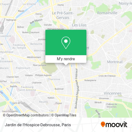 Jardin de l'Hospice-Debrousse plan
