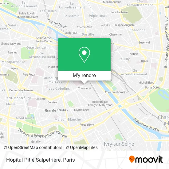 Hôpital Pitié Salpêtrière plan