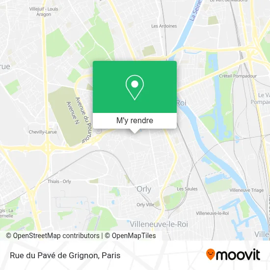 Rue du Pavé de Grignon plan