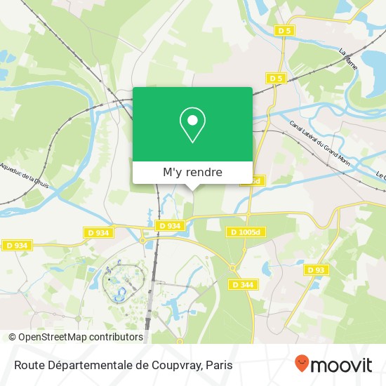 Route Départementale de Coupvray plan