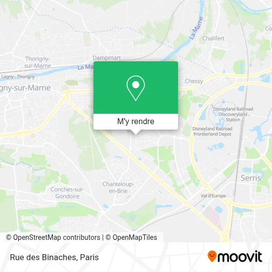 Rue des Binaches plan