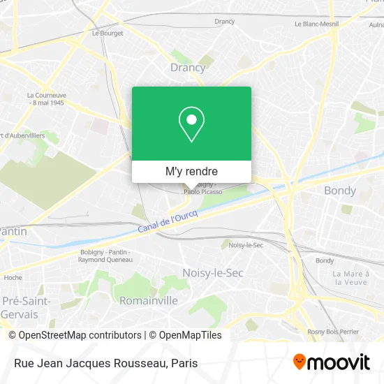Rue Jean Jacques Rousseau plan