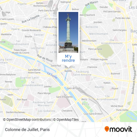 Colonne de Juillet plan