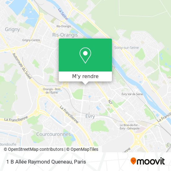 1 B Allée Raymond Queneau plan