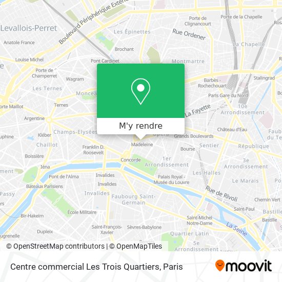 Centre commercial Les Trois Quartiers plan