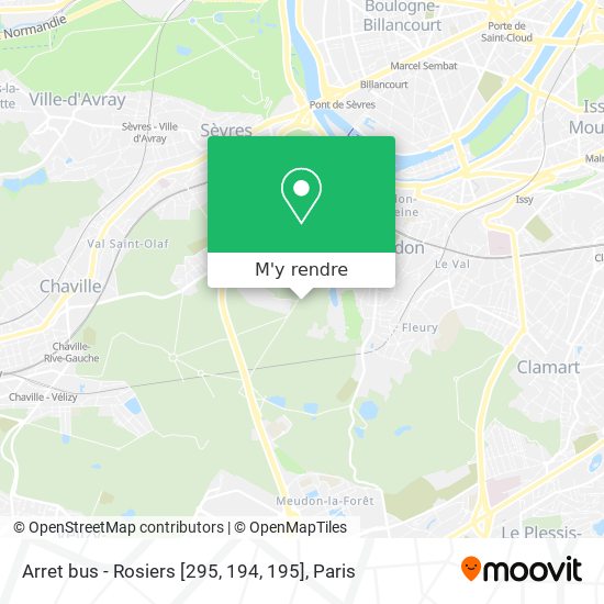 Arret bus - Rosiers [295, 194, 195] plan