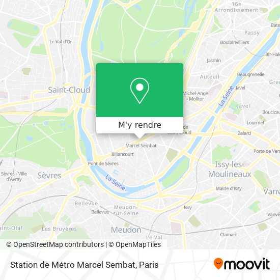 Station de Métro Marcel Sembat plan