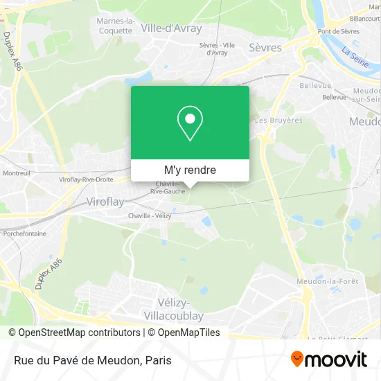 Rue du Pavé de Meudon plan