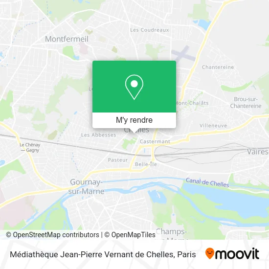 Médiathèque Jean-Pierre Vernant de Chelles plan